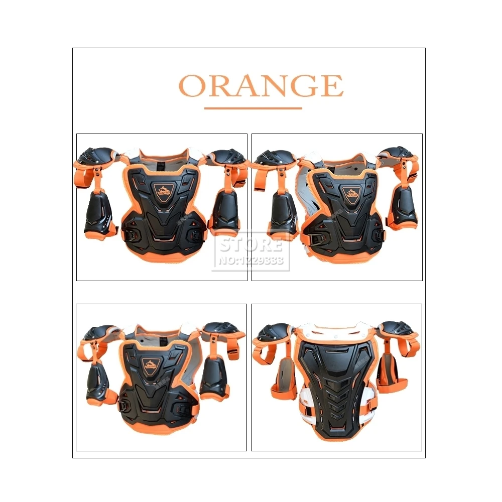 Men Body Armor Knee Pads Protector Motorcycle Armor Motocross ATV Dirt Bike Chest Back Pads Skating Cycling Off-Road Jacket