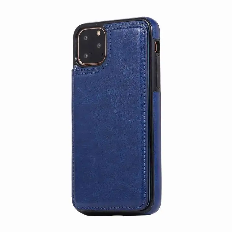 Crazy horse leather phone case for iphone 11 11pro max crazy horse leather iphone x xs xr max bracket leather case 6 7 8 plus