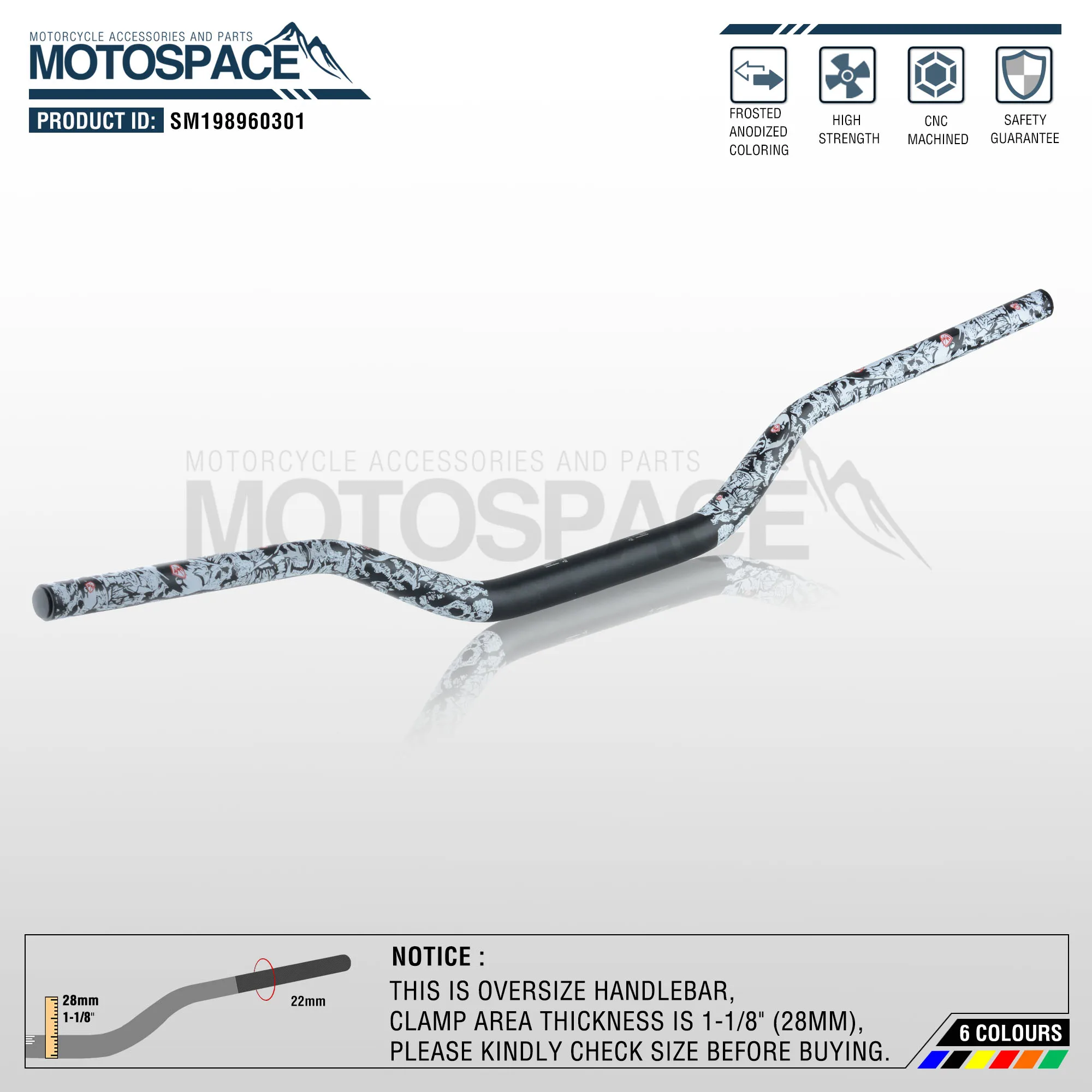 Серый алюминиевый 28 мм 1-1/" Руль для moto rcycle moto MX CR CRF CRM XR YZ YZF WR WRF DR DRX RM rmz EX 85 125 200 250 400 650