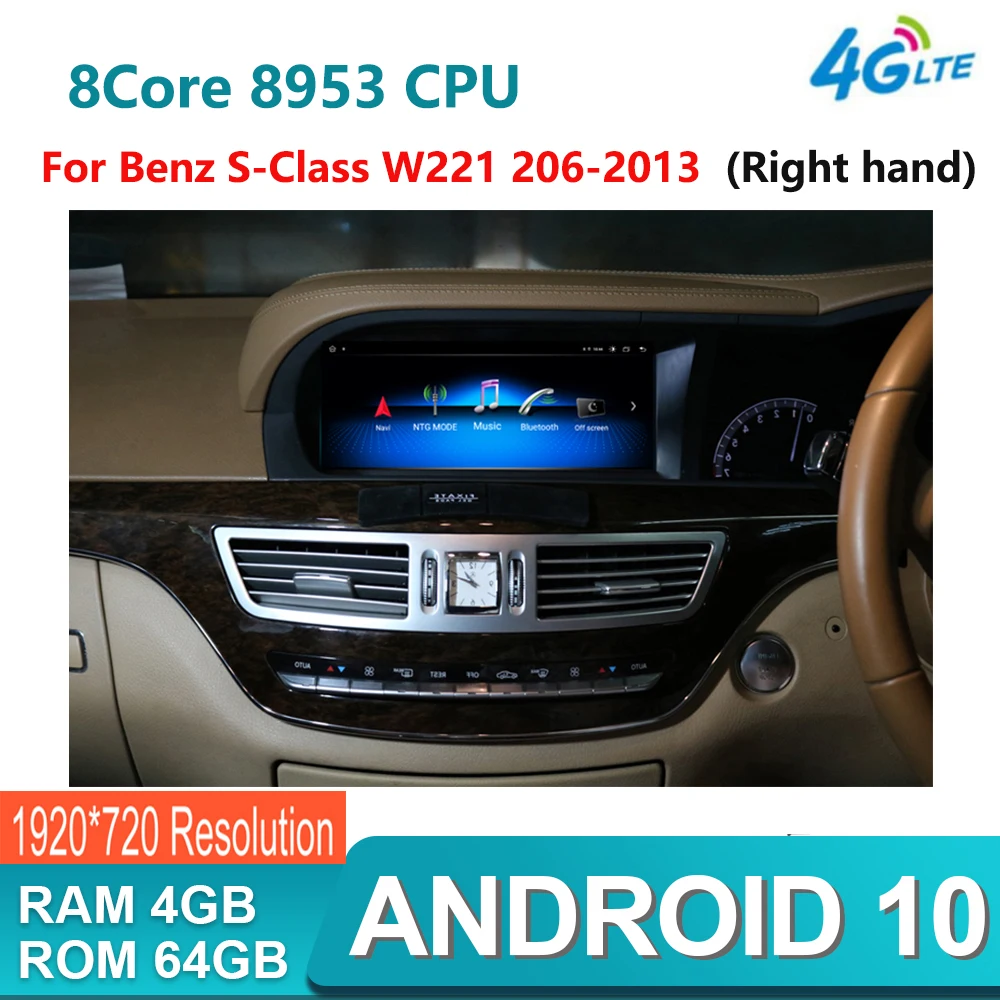 RHD 10 25 &quot4G + 64G Android 1920 720*2006 P дисплей для Mercedes Benz S Class W221 2013-gps-навигация радио стерео