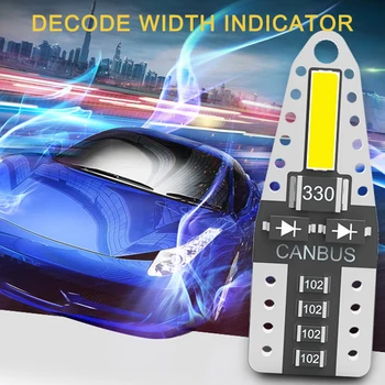 

10Pcs T10 W5W Canbus No Error 168 194 Led Bulb Car Interior Lighting Super Bright Upgrade 7020 Chips Wedge Side Reverse Lamp