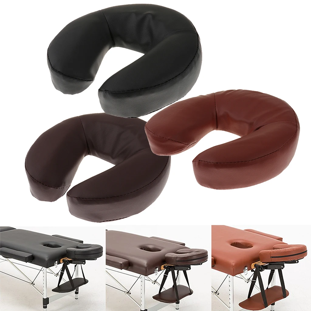 3pcs Beauty Salon SPA Massage Acupuncture Table Bed Face Cradle Cushion Pillow Kit Black Red Brown