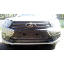 Защита радиатора сетка Lada Granta FL-> верх и низ, защита от насекомых и камней, сетка в бампер, решетка, автостайлинг