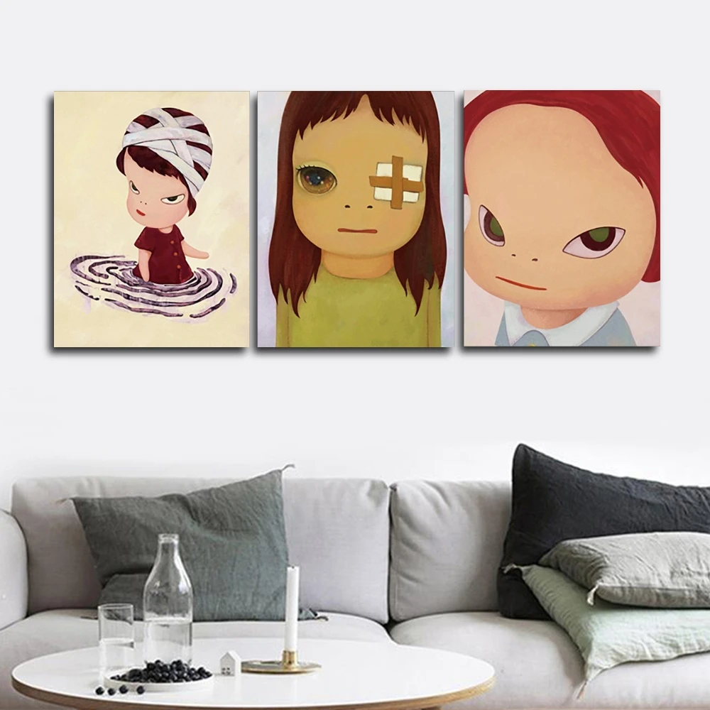 

Cute Little Girls Wall Pictures Poster Print Canvas Painting Calligraphy Decor for Living Room Bedroom Home Decor Frameless
