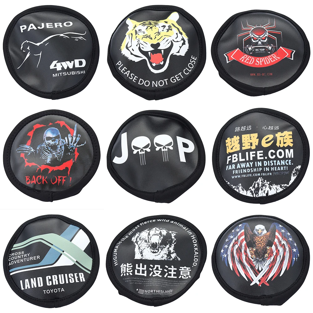 1/10 Leather Spare Tire Cover fits 1.9" 110 120mm Wheels for RC Crawler Traxxas TRX4 TRX6 D90