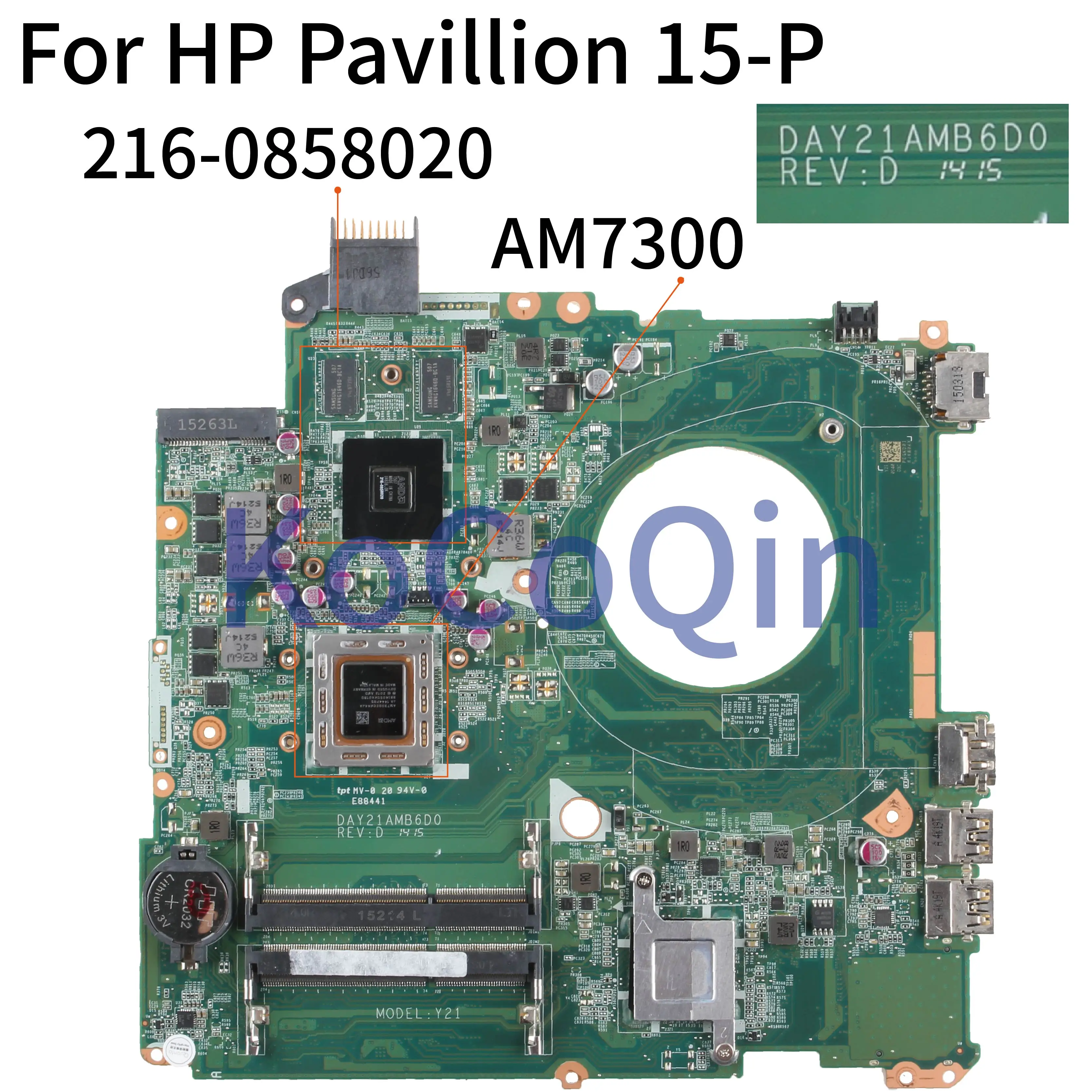 KoCoQin материнская плата для ноутбука hp павильон 15-P A10-7300M AM7300 216-0858020 материнская плата 778258-001 778258-501 DAY21AMB6D0