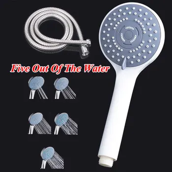 

360 Degrees Rotating Adjustable Water Saving Shower Head 3 Mode Shower Water Pressure With Water Control Button bathroom set