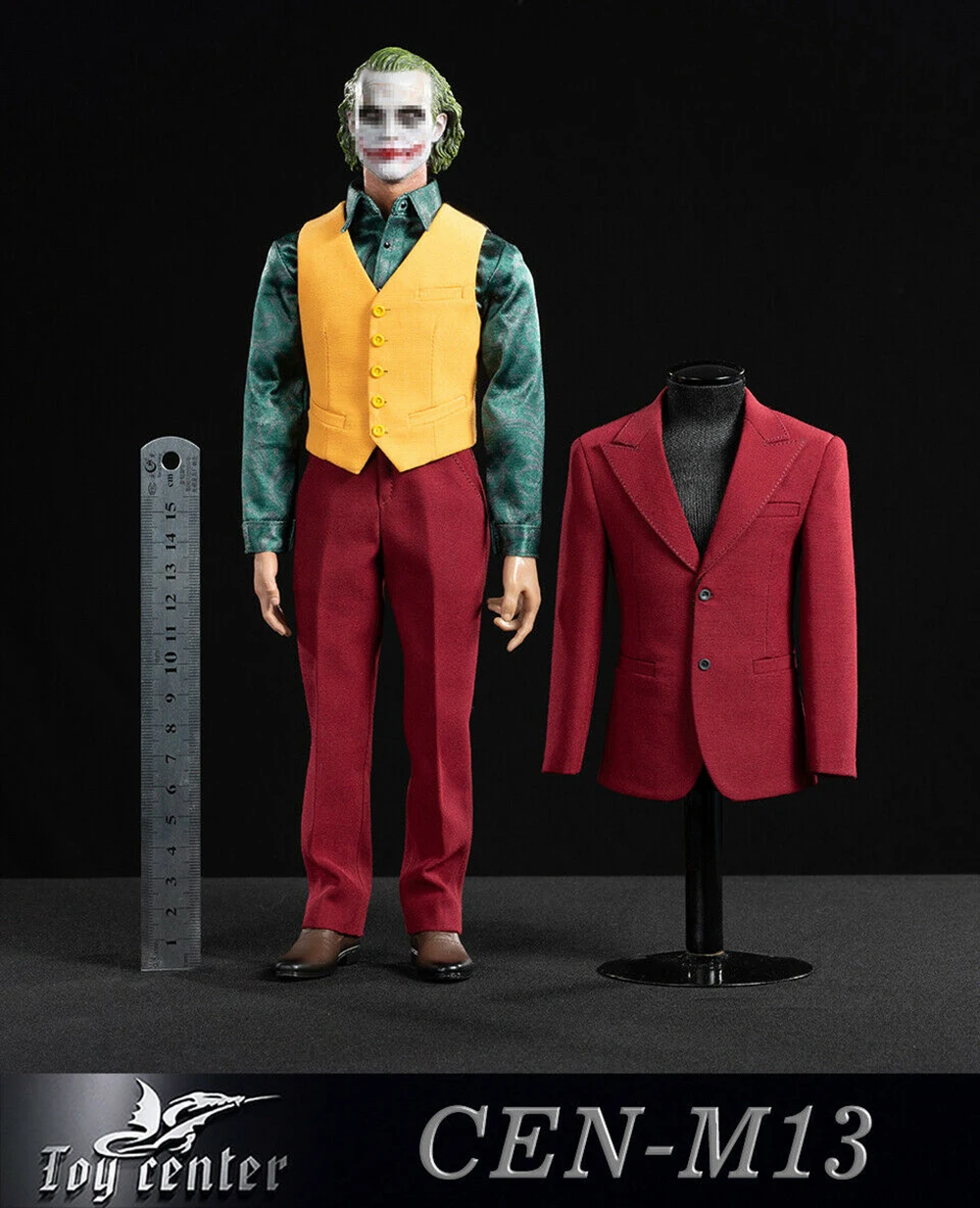 Centro de Brinquedo Joaquin o Palhaço 6 o Comediante Conjunto Terno Joker 1 - 6 Palhaço Exclusivo Vermelho Roupas Acessório 1:6 Cen-m13 11 joker 1 6 o comediante 1 6