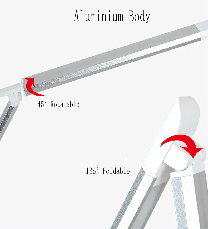 Высокая яркость светодиодный настольная лампа с зажимом дистанционного управления EU/US Plug in Складная Настольная лампа для чтения Зажимная лампа Серебристый Черный Золотой