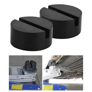 

2 Pcs Car Rubber Jack Pad Frame Protector Adapter Jacking Disk Pad Tool Floor Slotted for Pinch Weld Side Lifting Disk