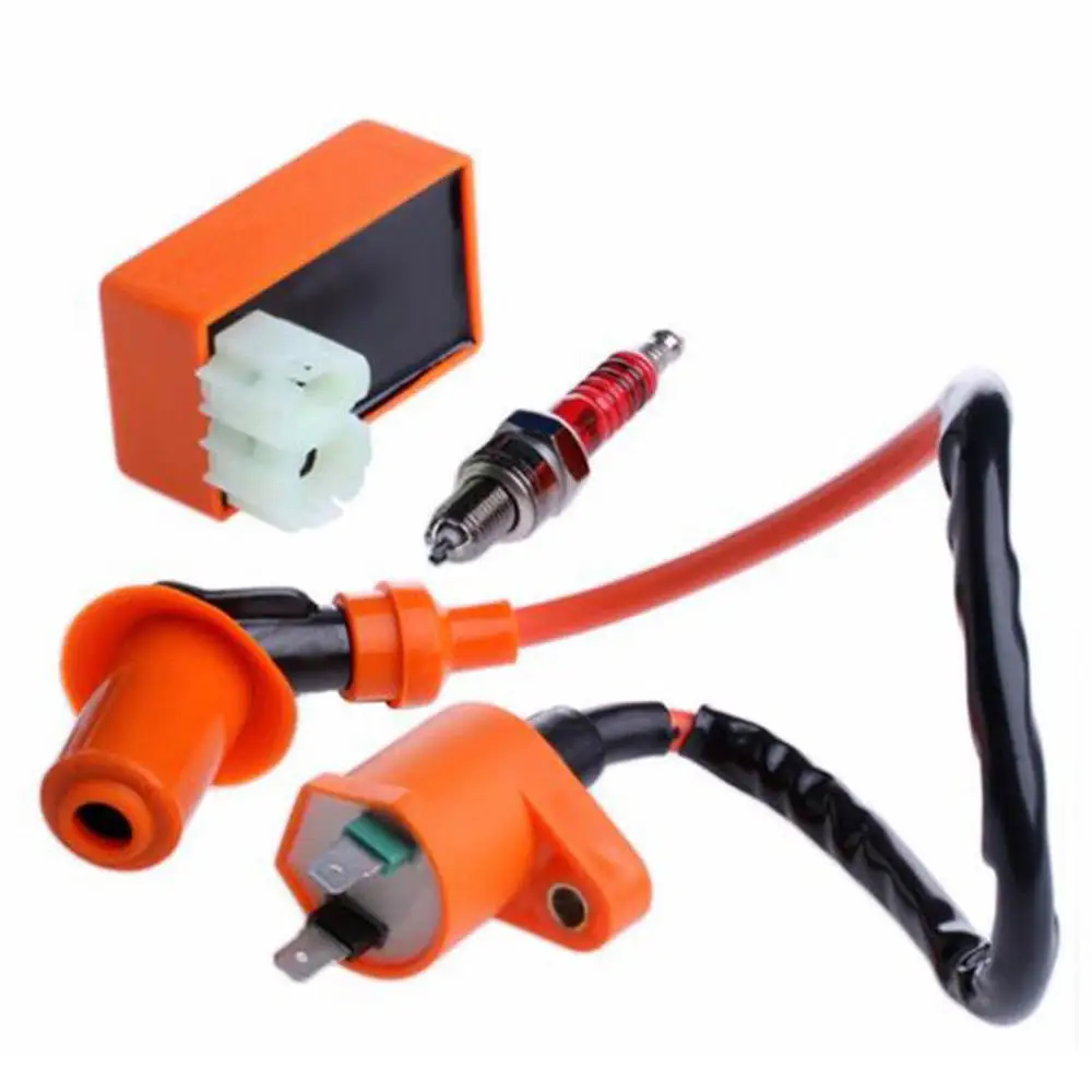 Racing CDI+Spark Plug+ Ignition Coil For GY6 50cc 125cc 150cc Scooter Parts | Автомобили и мотоциклы