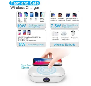 

Smart UV Sterilizer Phone Ultraviolet UV Sterilizer Box Uvc Light Portable Automatic Disinfection Box with Wireless Charging