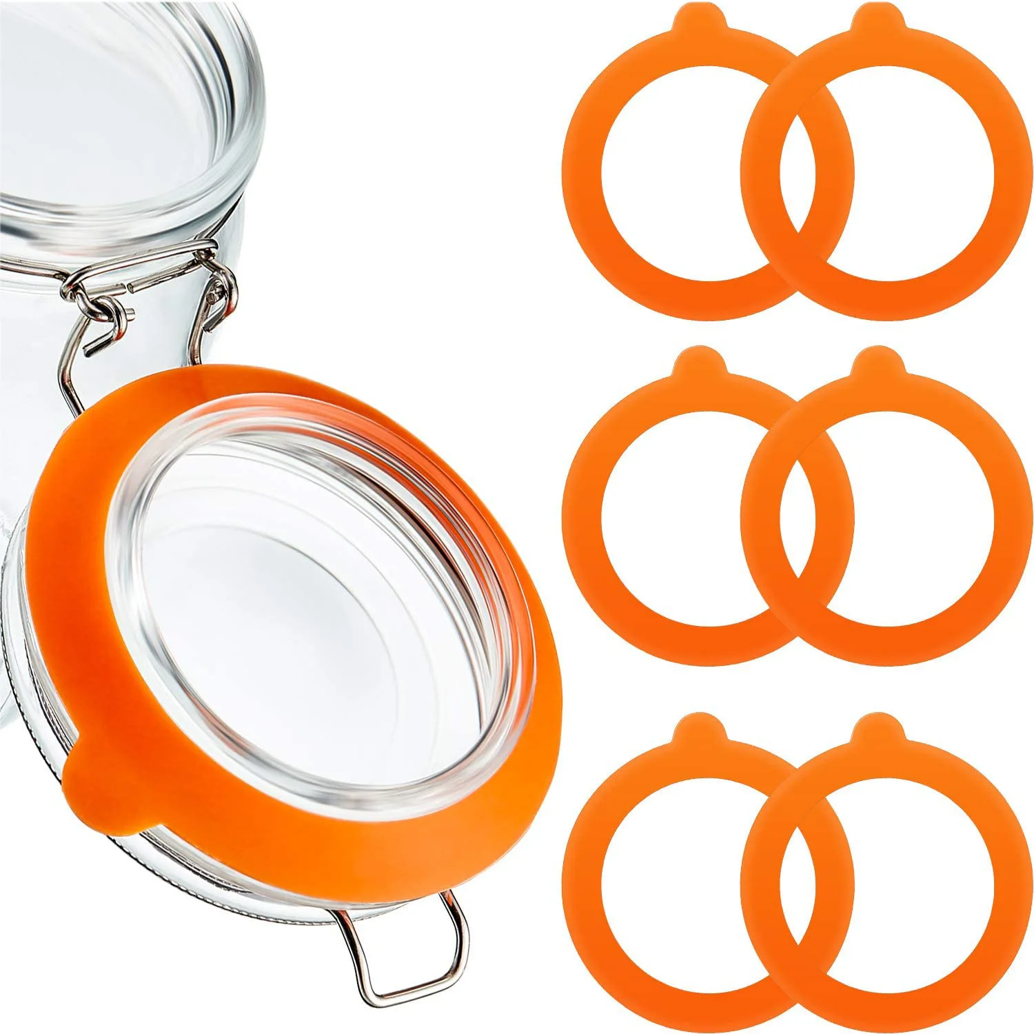 Rubber Stoppers 12 Pack Silicone Replacement Gasket Airtight Seals Rings For Mason Jar Lids
