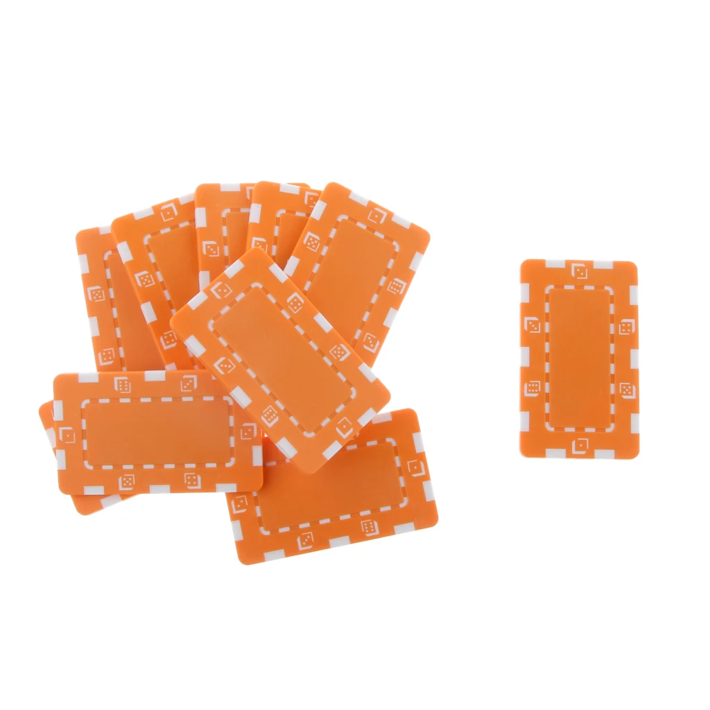 MagiDeal Прямоугольные керамические покерные фишки для Mahjong& Texas Poker Orange