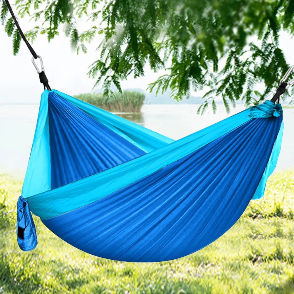 Mobiliário ao ar Portátil Acampamento Parachute Hammock Survival Jardim Livre Lazer Dormir Viagem Dupla Pendurado Cama Dropship 260*140 8 Cheap Esteira de acampamento