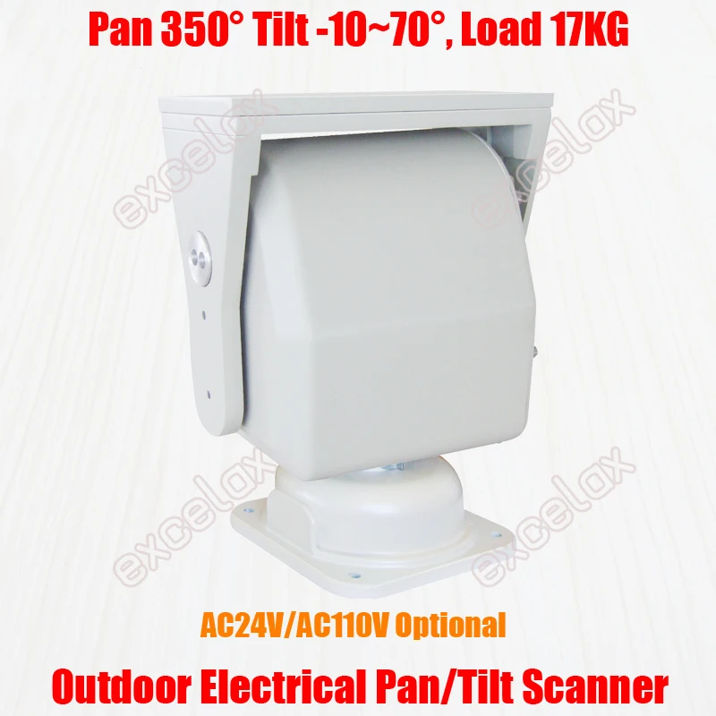 Сверхмощный 17 кг нагрузки IP66 моторизированная панорамная головка Tilt сканирующее устройство автоматически PTZ Горизонтальный Вертикальный двигаться Поддержка для наружного видеонаблюдения Камера