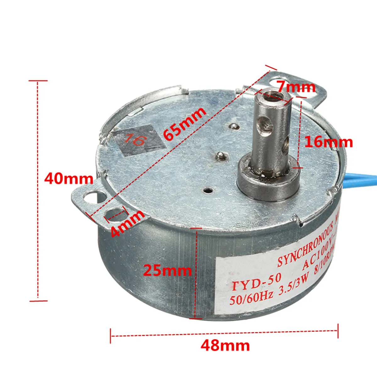 110V AC 8/10 об/мин CW/CCW TYD-50 3W синхронный двигатель с низким Шум прочная крутящий шагового двигателя