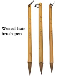 Ensemble de pinceaux de Calligraphie chinoise, 3 pièces, pour écriture, poils de loup, belette, plusieurs pointes, Tinta, chine 
