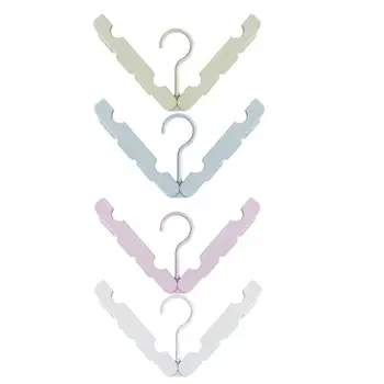 

OUNONA 4 Pcs Portable Clothes Hangers Multi-function Plastic Travel Clothes Drying Rack Hook for Trip Outdoor