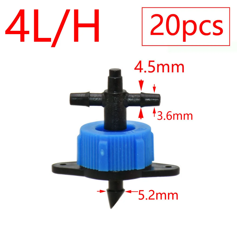 2L 4L 8L Dripper Irrigation 2/4-way Arrow Dropper Connector Cross Water Splitter Emitter Drip Arrow Micro Drip Irrigation System