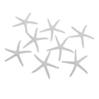 

8pcs Starfish Resin Ornament Aquarium Wedding Decoration 10cm White
