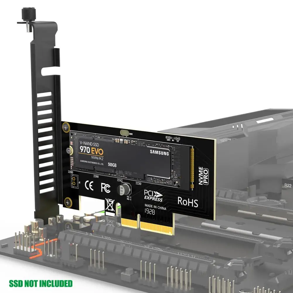 AMPCOM M.2 NVMe SSD Express Card M ключ к PCIE 3,0 X4 адаптер Внешний SSD Поддержка 230-2280 Размер M.2 полная скорость AMPCOM M.2 NVMe SSD Express Card M ключ к PCIE 3,0 X4 адаптер Внешний SSD Поддержка 230-2280 Размер M.2 полная скорость