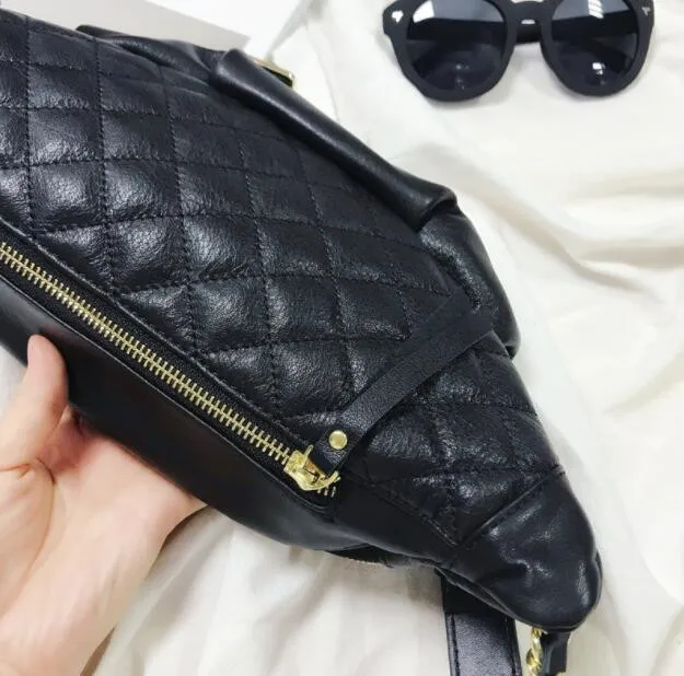 Newest Hot women Waist Bags Outdoor cowhide Chest Bag Crossbody Shoulder Bag free shipping
