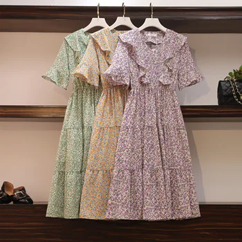 

French Vintage Vacation Summer Dress 2020 Korean Sweet Women Floral Boho Chiffon Party Long Dress Vestidos Elegant Ropa Mujer