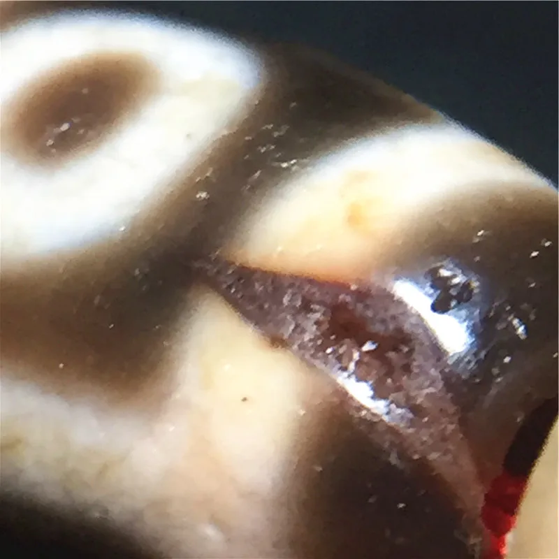 Good Quality Tibetan Dzi Six Eyes Patterns Cinnabar Material Beads Big Wisdom Totem Amulets Talisman Treasure Free Shipping