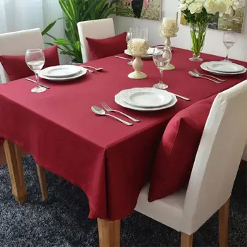 

50Solid Tablecloths Table Cloth Cotton Red Modern Style Table Runner Cushion Cover Seat Simple Style mantel de mesa 41