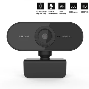 

HD 720P Webcam Mini Computer PC WebCamera with Microphone Rotatable Cameras for Live Broadcast Video Calling Conference Work