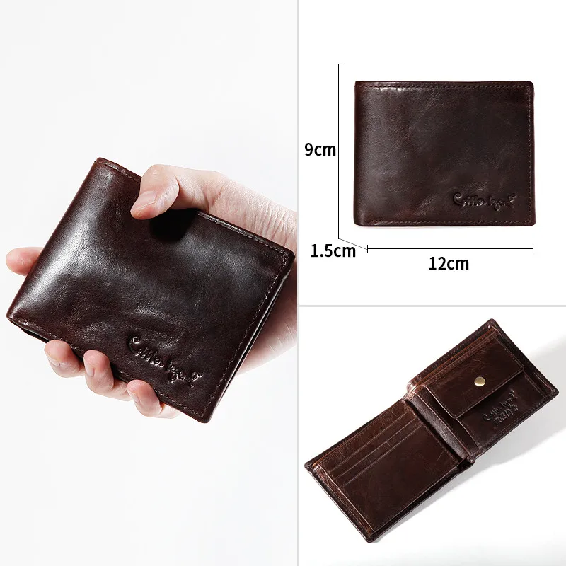 8107-1 Cobbler Legend известный бренд мужские кошельки из натуральной кожи мужской кошелек ручной работы мужские кошельки для денег кошелек с держателем для ID карты - Цвет: 8107-1