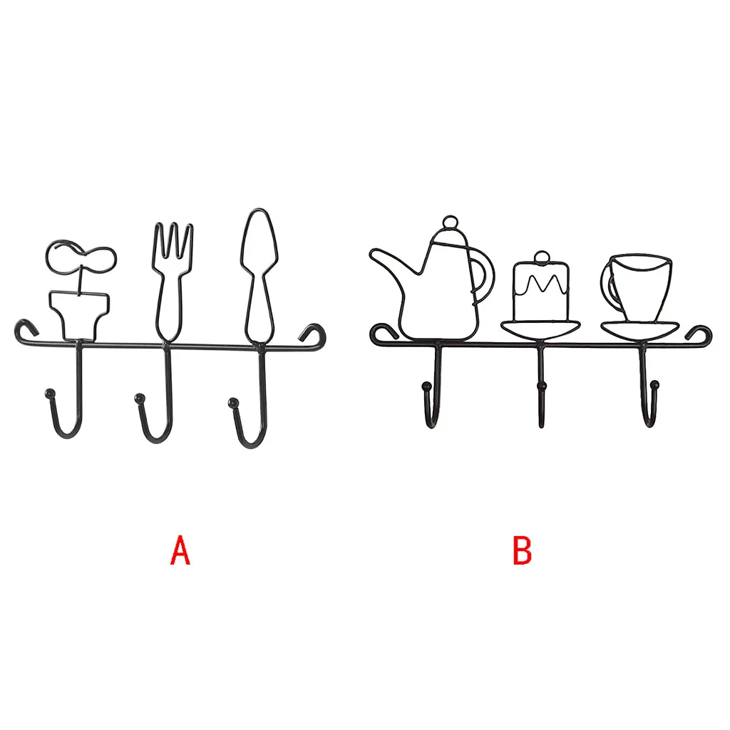 Creative Wall Hooks Set Solid Color Plain Style Adorable Design Home Hanging Decor cute kitchen wall hanger hook