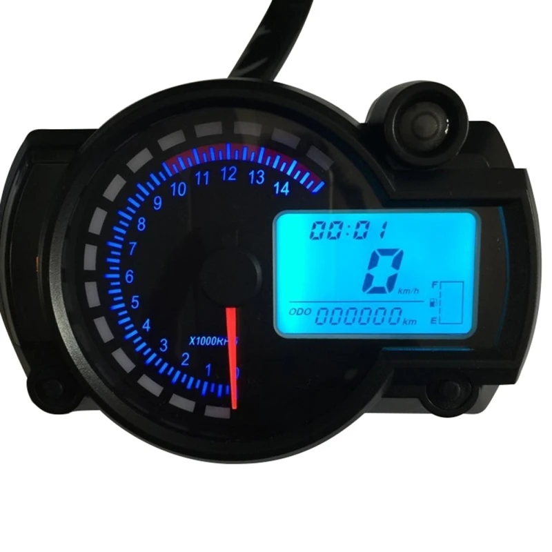 1 шт. цифровой светильник для мотоцикла, ЖК-дисплей, измеритель скорости, одометр, Тахометр со скоростью