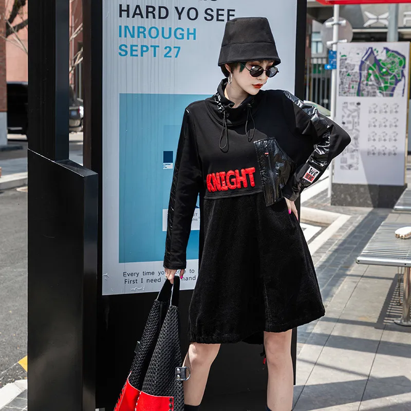 Max LuLu модные корейские зимние женские теплые уличные Женские трикотажные мини платья с принтом повседневные Лоскутные плотные платья