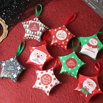 

24pcs Christmas Star Candy Boxes Decorative Gift Bag Candy Treat Boxes Candy Boxes