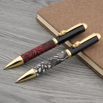 

1pc STUDENT RED gray COLOR golden Dragon TWIST BALLPOINT PEN
