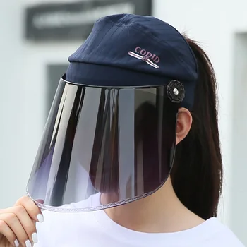 

Plastic Face Mask Summer Sun Visor For Full Face & Head Shield Cover Unisex Solar Reflective UV Protectant Hat