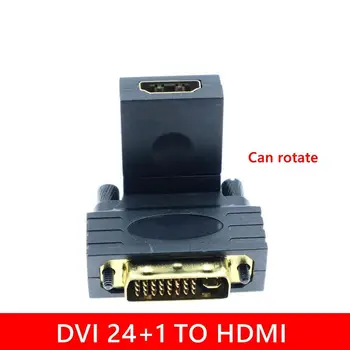 

180 Degree Rotary HDMI to DVI 24+1 Adapter Female to Male HDTV Converter adaptor for PC PS3 Projector TV Box