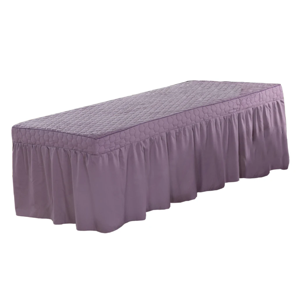 Purple 190x70 см Микрофибра косметический матрас Подзор Лист массаж Юбка для стола Европейский Стиль для косметики Красота салон, Отель больница - Цвет: Purple