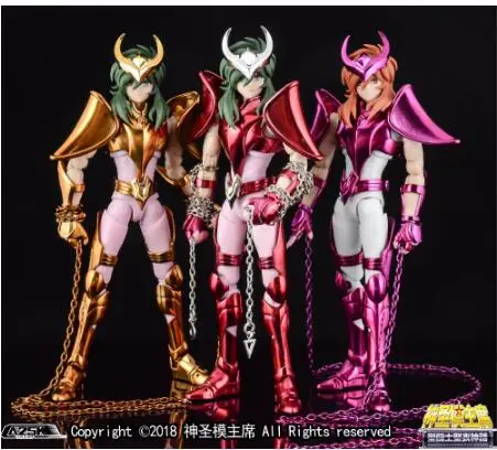 Figura de Ação Grandes Brinquedos Andromeda Shun ex Pano Final gt Oce Ouro Bronze Saint Seiya Brinquedo Armadura Metal S27 v3
