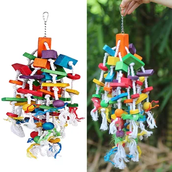

Hanging Parrot Bird Toy Colorful Climbing Chewing Toy Parrot Cage Accessories