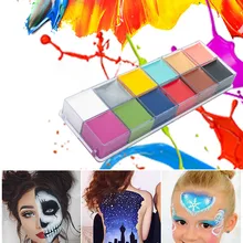 12 цветов Хэллоуин вечерние живопись для лица тела костюм мяч вечерние карнавальные макияж набор