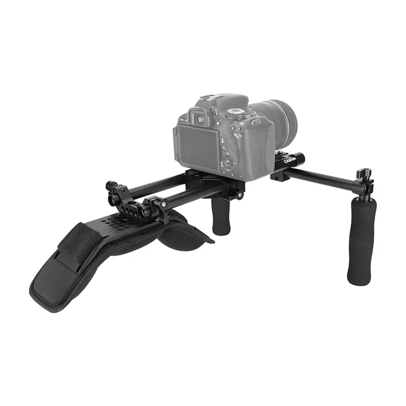 Camvate-handheld Câmera Shoulder Mount Rig Placa de Base Deslizante Pega Coberta por Esponja Dslr e Filmadoras Hdslr - Image 5