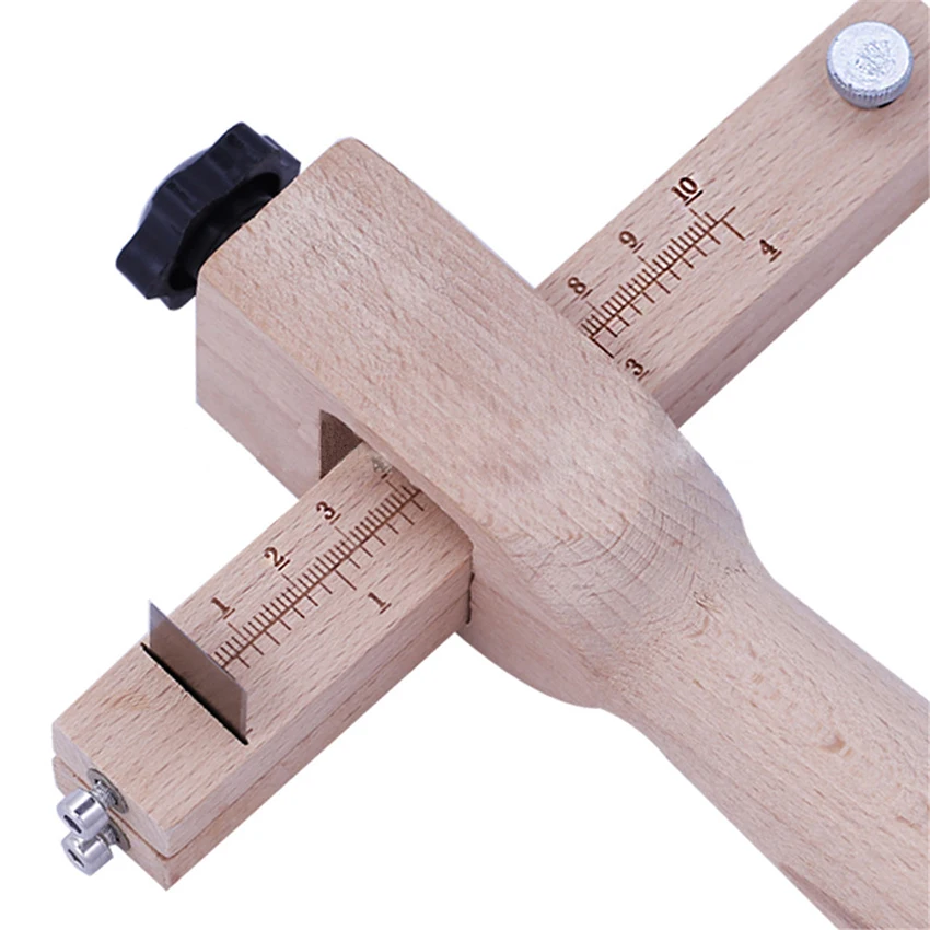 Регулируемый станок для резки кожи набор ремень Деревянный DIY инструмент для резки с 5 лезвиями, 1 фиксированный железный лист