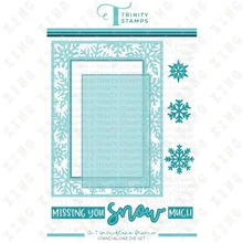

Hot Sell Latest Snowflake Frame Metal Cutting Dies Diy Handmade Greeting Card Scrapbook Diary Gift Decoration Embossing Template