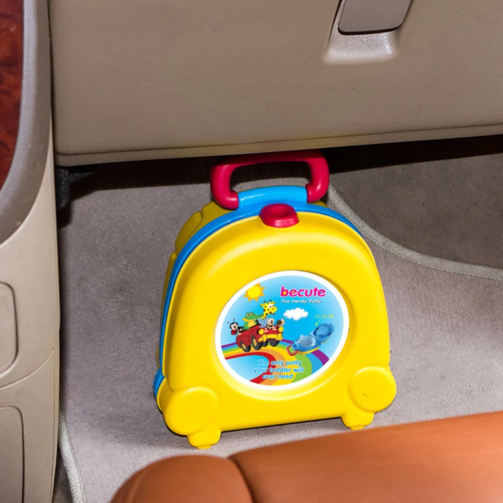 PP писсуар большой емкости с ручкой Дети Малыш Портативный милый автомобиль открытый сиденье для унитаза обучение путешествия