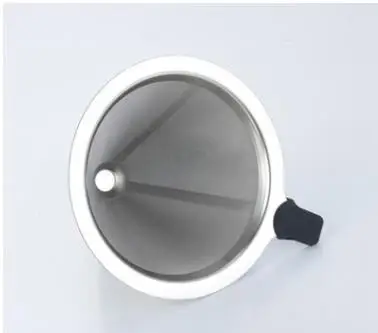 99mm only 1 Filter Double Layer Stainless Steel Coffee Filter Holder Pour Over Coffees Dripper Mesh Coffee Tea Filter Basket Tools pf92709 - Цвет: 99mm only 1 Filter