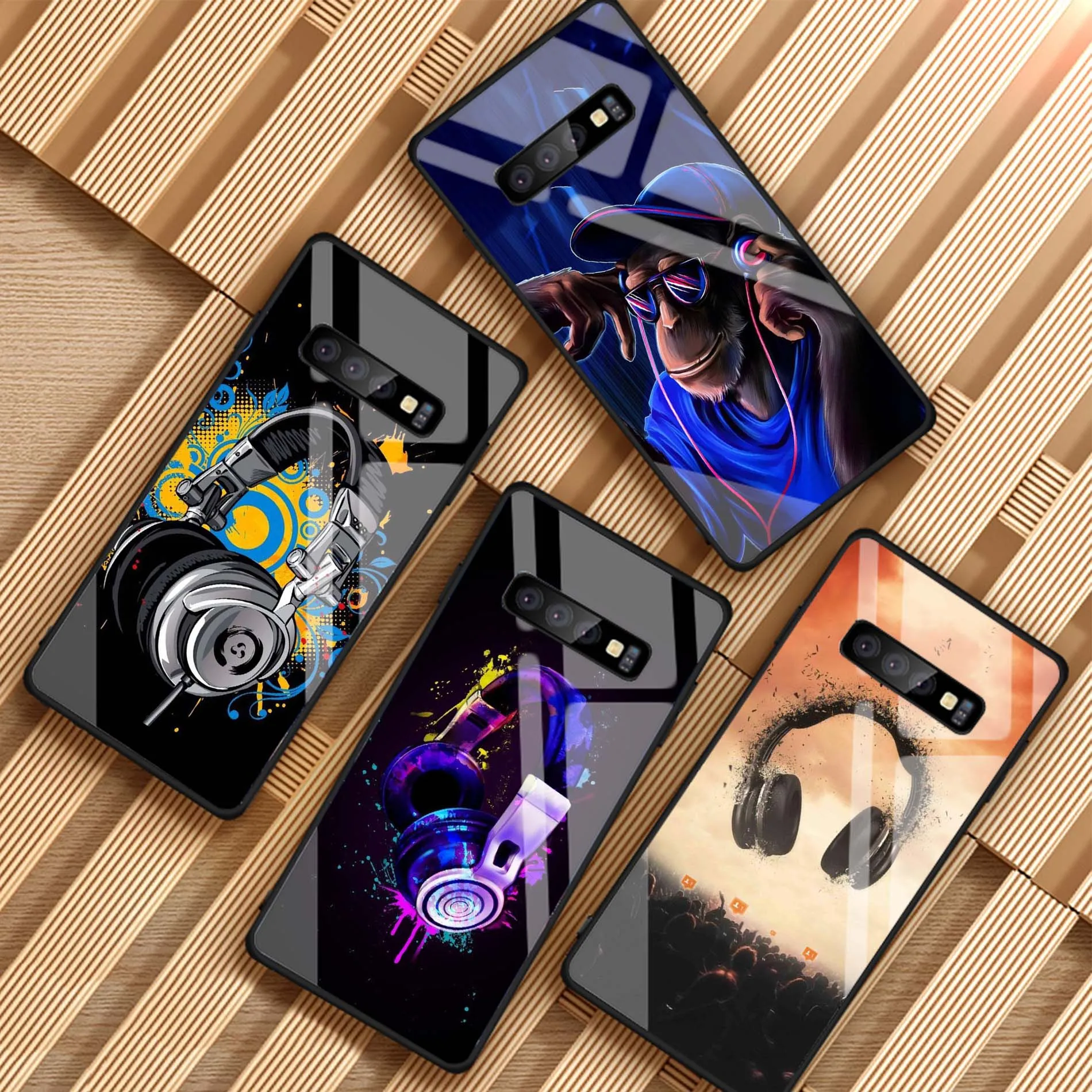 Чехол из закаленного стекла для телефона Samsung Galaxy S8 S9 S10 S20 Plus чехлы-гарнитуры J4 J6 J8