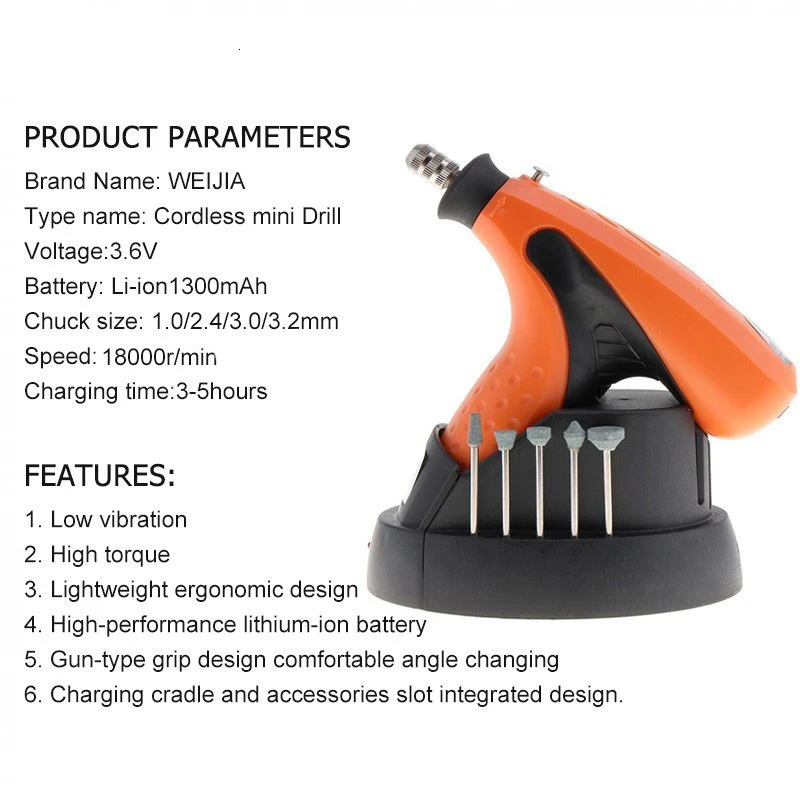 3.6V Multi-function Electric Dremel Engraving Mini
